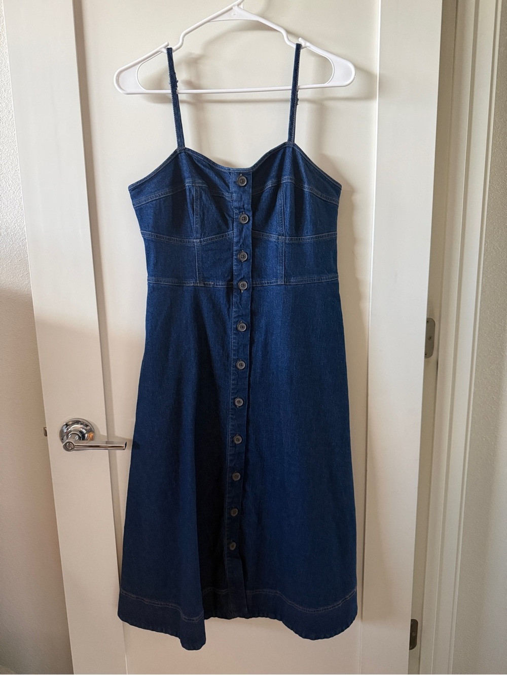 Button-Front Denim Dress, Size M by Universal Thread